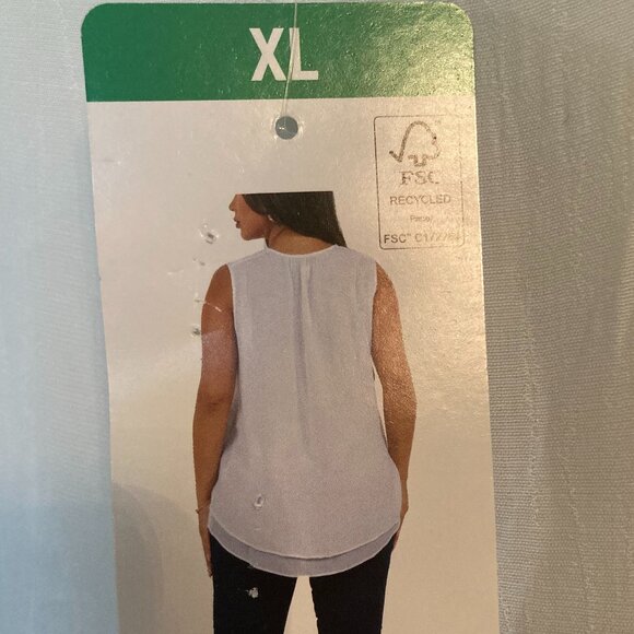 Cristina B White Sleeveless Layered Top - NWT - Picture 8 of 9